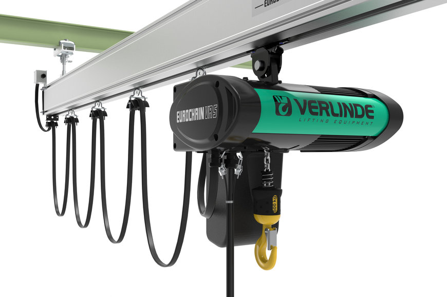 VERLINDE equipa un edificio nuevo con un sistema suspendido ligero y ergonómico de manipulación de cargas